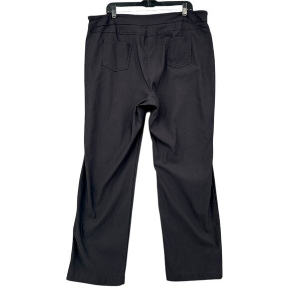 Drapers & Damons Black Stretch Full Length Straight Leg Classic Pants Size 2X - Picture 2 of 7